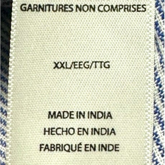 BEACH LUNCH LOUNGE Blue & White Pinstriped Linen Blend Tiered Midi Dress, Sz XXL - Picture 9 of 11